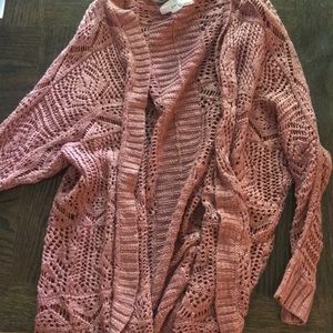 Pink cardigan/sweater